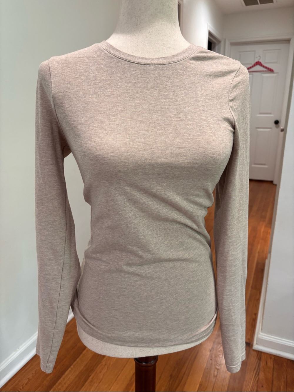 Pact XS Organic Cotton Long Sleeve Oatmeal Shirt